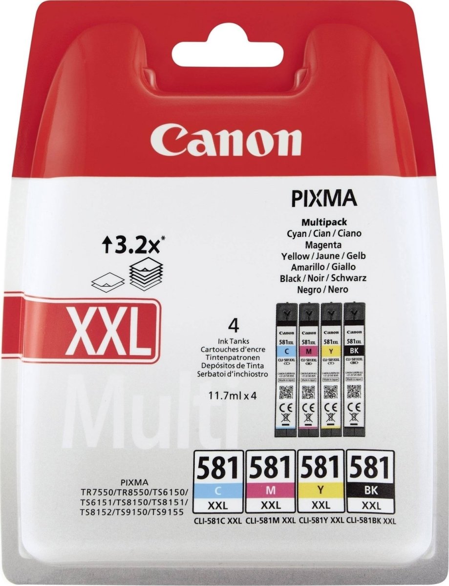 Canon CLI-581XXL C/M/Y/BK Multipakke