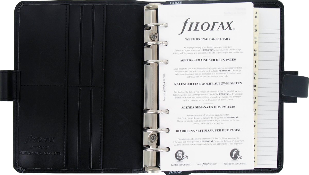Filofax Metropol Kalenderomslag | Personal | Black