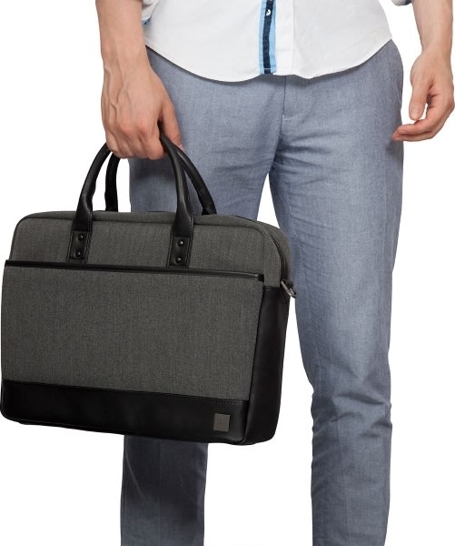 Knomo Princeton 15,6" computertaske i sort/grå Køb her Lomax