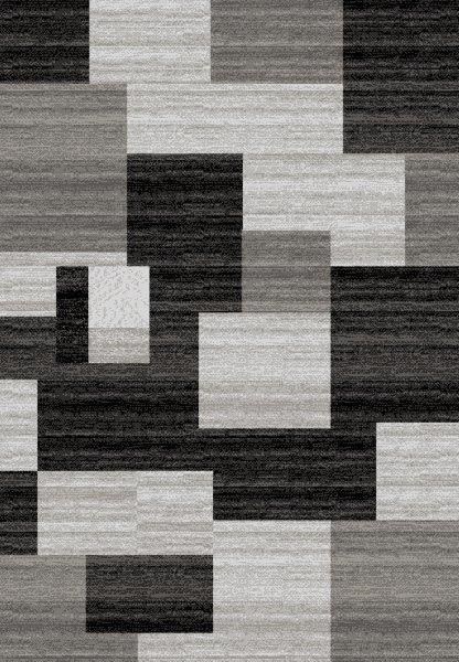 Fenja tæppe m. gråt mønster 160x230 