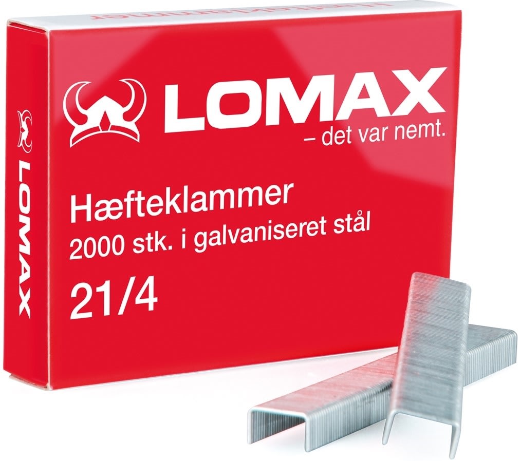 Lomax Hæfteklamme | 21/4 | 2000 stk.