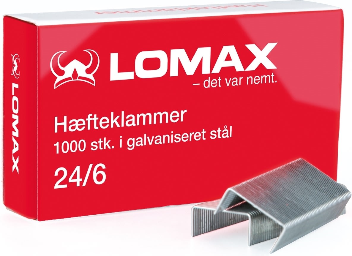 Lomax Hæfteklamme | 24/6 | 1000 stk.