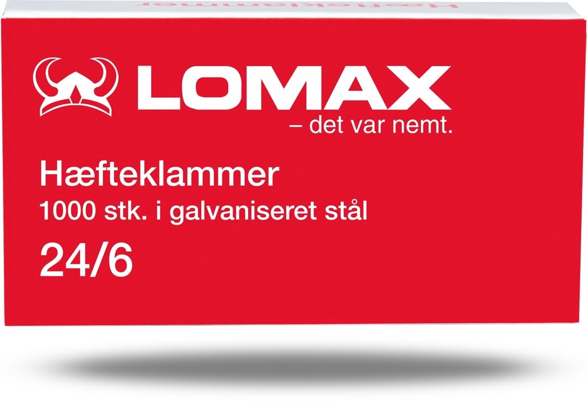 Lomax Hæfteklamme | 24/6 | 1000 stk.