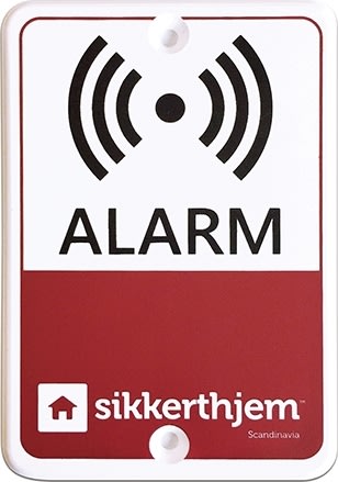 Alarmmærkat til SikkertHjem alarm