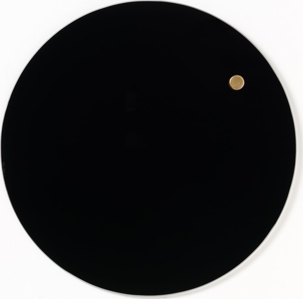 NAGA magnetisk cirkel glastavle, 25 cm, sort
