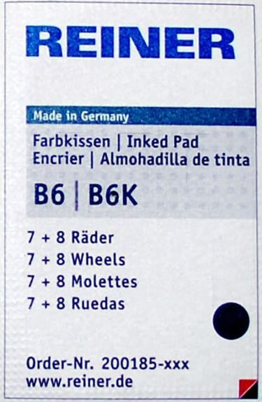 Reiner B6K Stempelpude | 8 tal | Sort