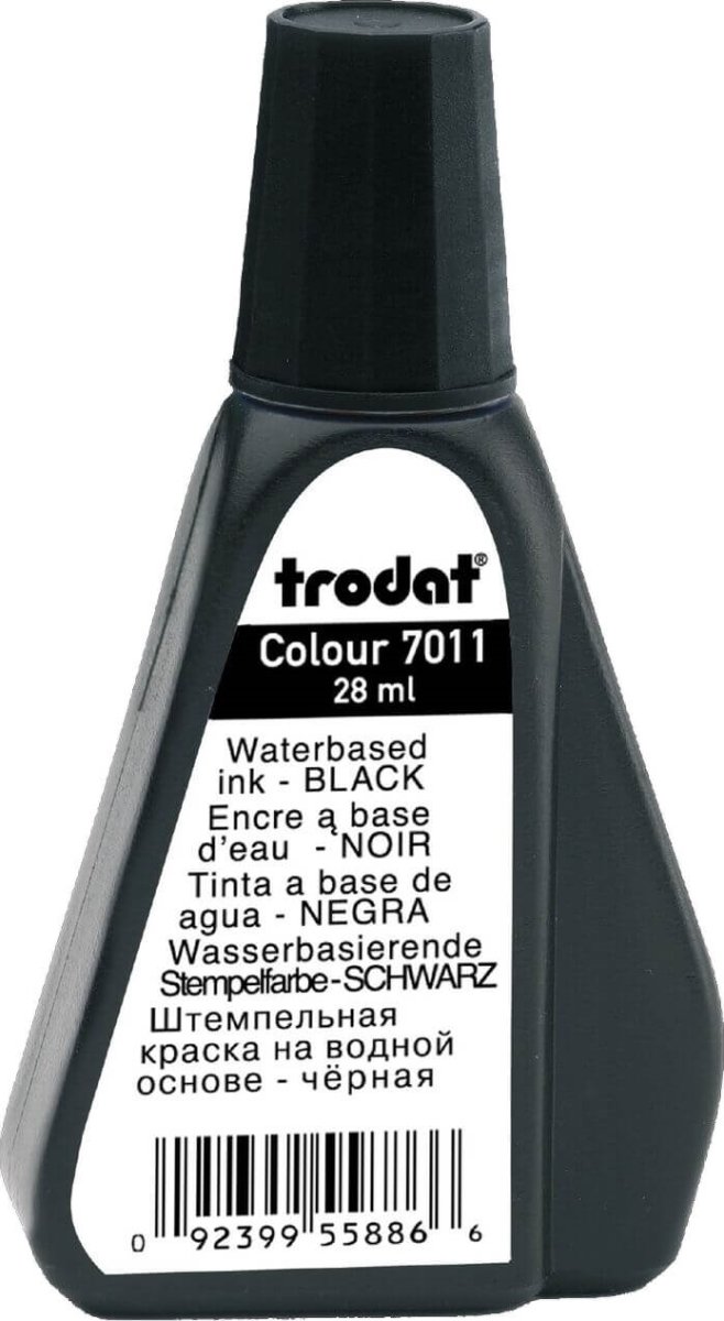 Trodat 7011 Gummistempelfarve | 28 ml | Sort