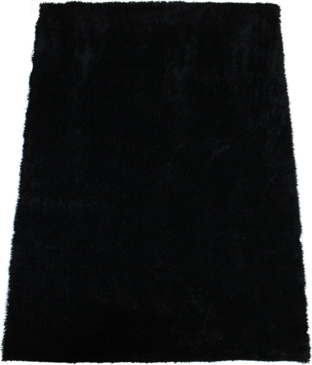 Easy Cozy sort tæppe, Ø 160 cm.