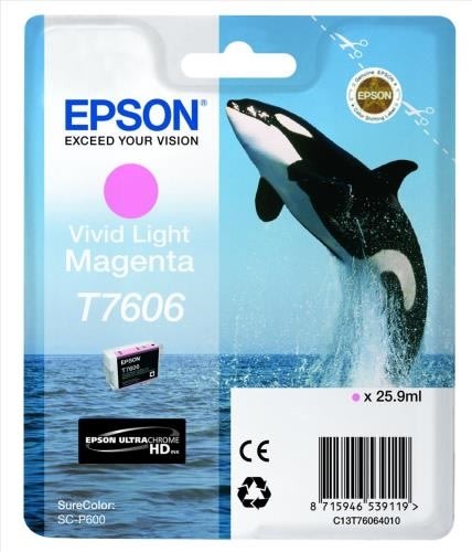 Epson T76064010 blækpatron, 25.9 ml., lys magenta