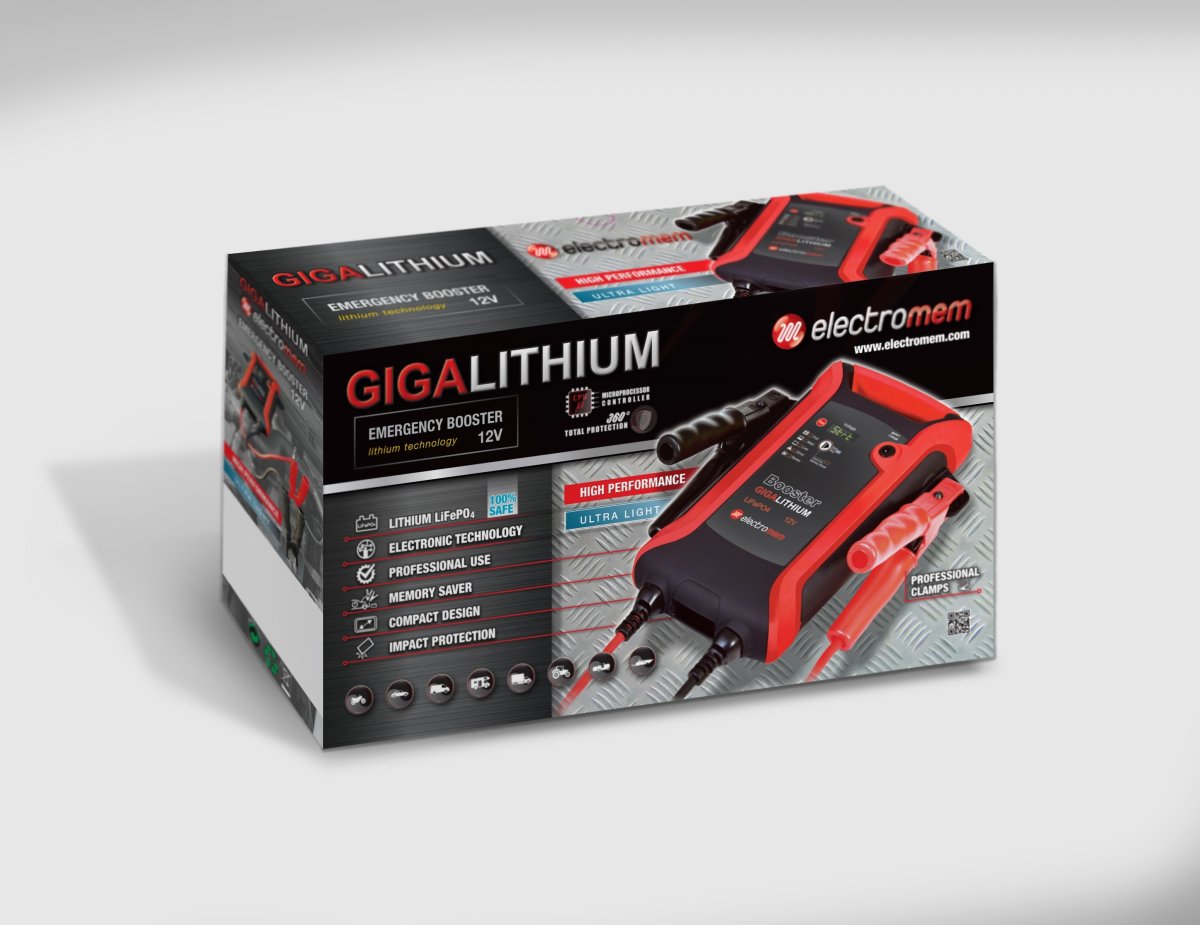 Electromem GIGAlithium LiFePo4 4000A booster