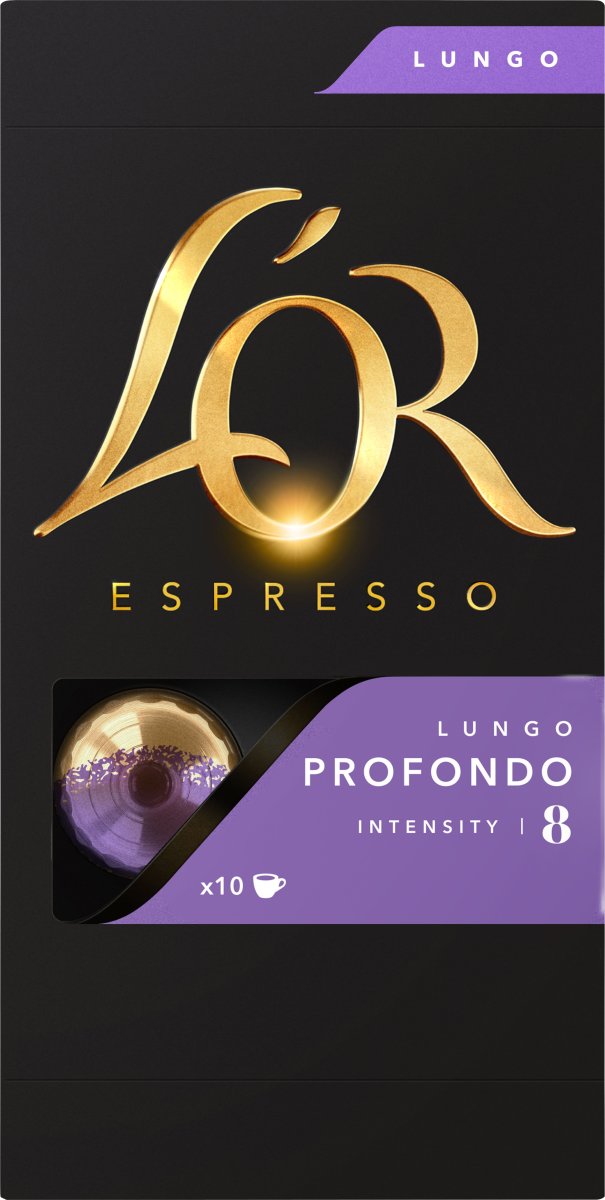 L'Or Lungo Profondo Kaffekapsler, 10 stk.