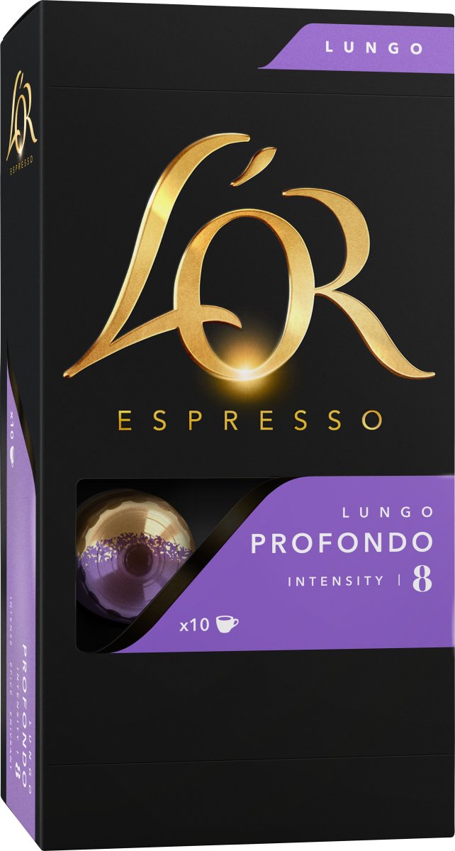 L'Or Lungo Profondo Kaffekapsler, 10 stk.