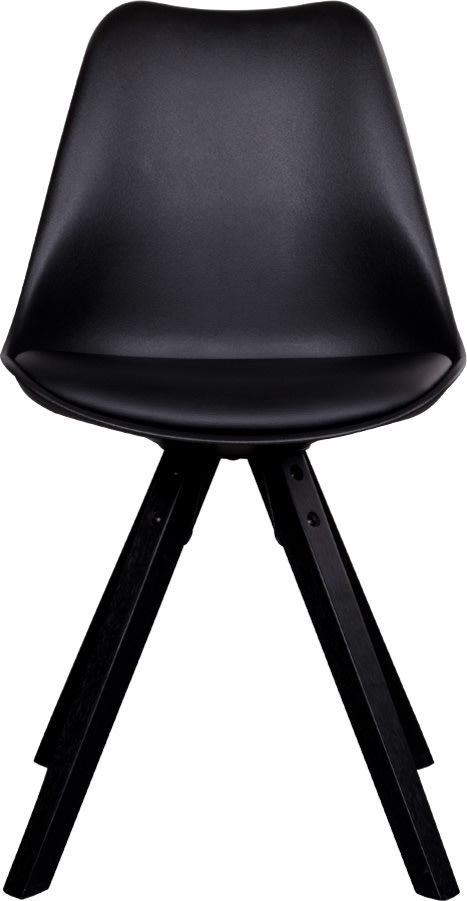 Merkur spisebordsstol, sort m. sorte træben