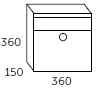 Allux 250 Postkasse, sort m. rustfri front