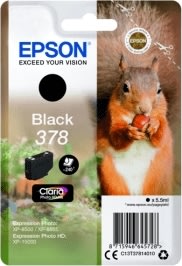 Epson T378 blækpatron, sort, 5.5 ml