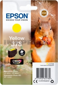 Epson T378 blækpatron, gul, 4.1 ml
