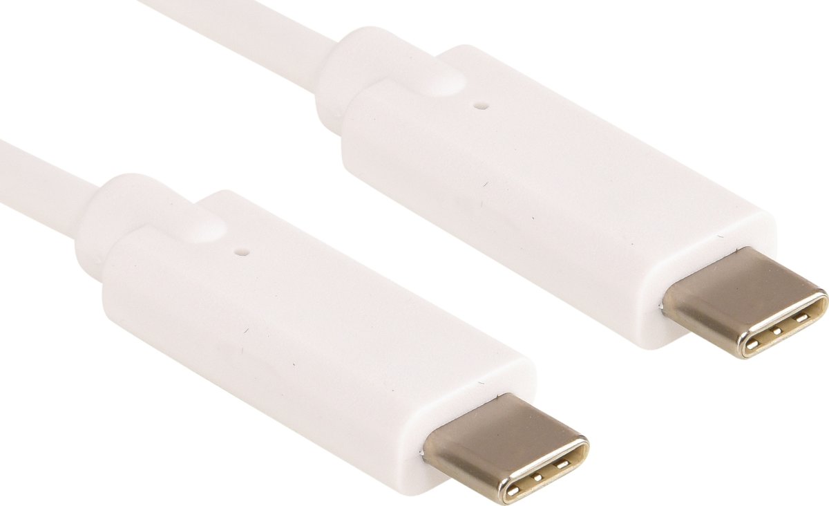 Sandberg USB-C ladekabel, 60W, hvid (2m)