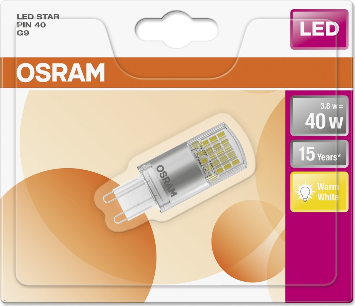 Osram LED Specialpære G9, 3,8W=40W