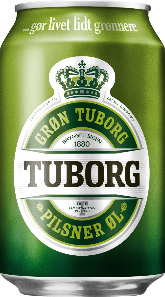 Grøn Tuborg 33 cl inkl. pant