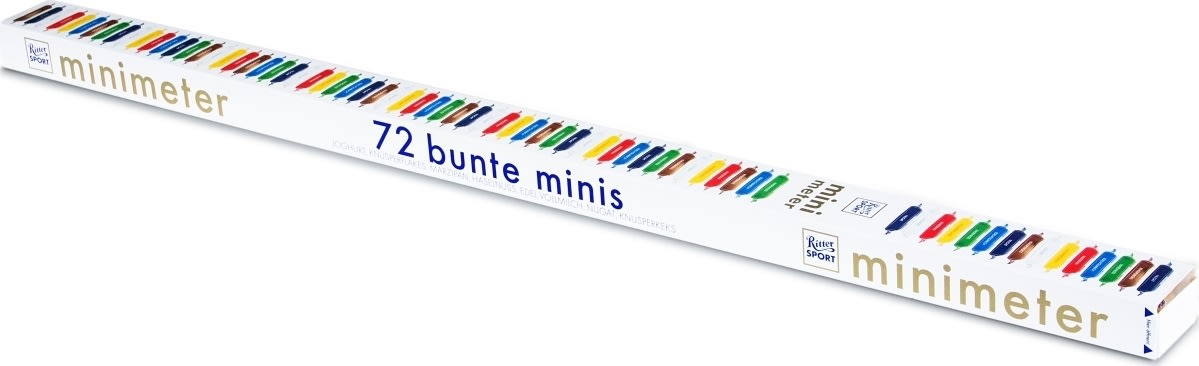 Ritter Sport Minimeter 1 meter, 7 variant. 72 stk.