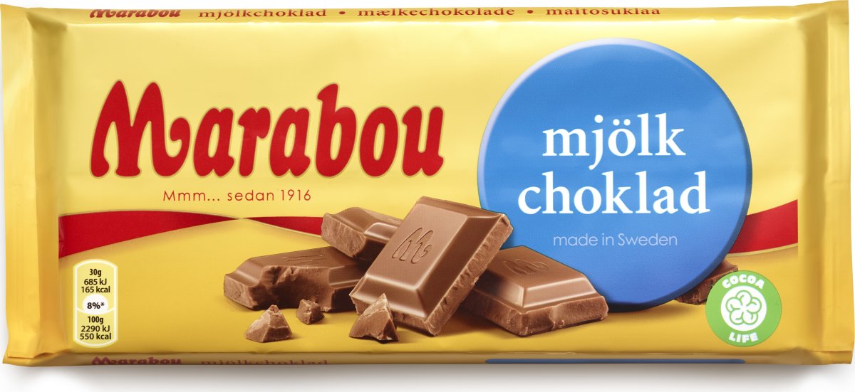 Marabou Mælkechokolade, 200 g