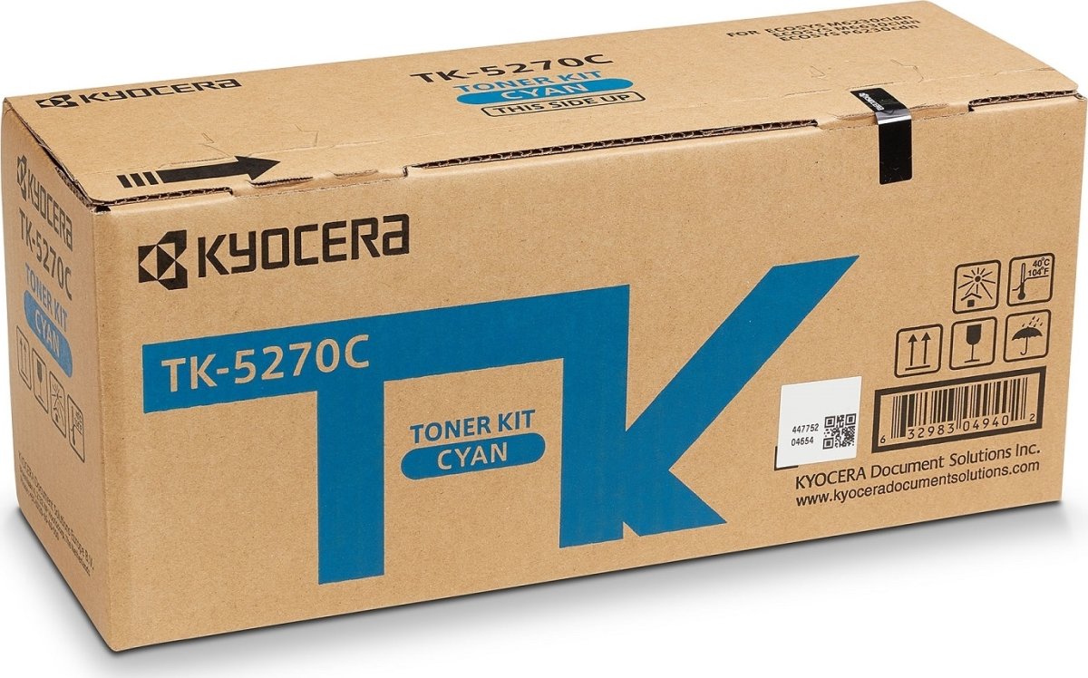 Kyocera TK-5270C Lasertoner, Cyan, 6.000s