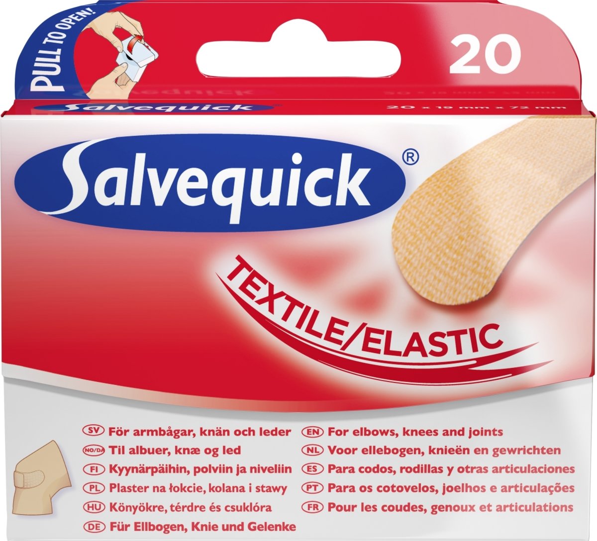 Salvequick Textile Plastre, 20 stk.