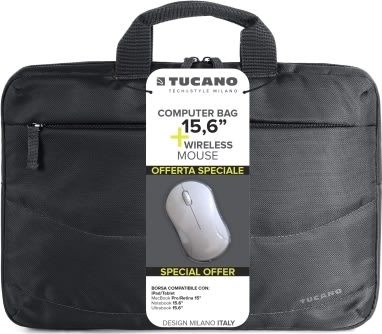 Tucano computertaske 15,6" + Trådløs mus