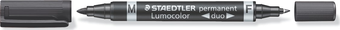 Staedtler 348 Duo Permanent Marker | Sort