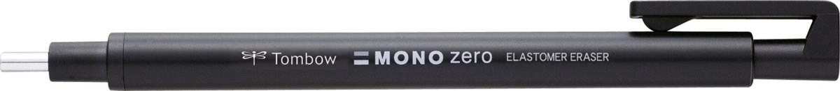 Tombow Mono Zero Viskepen | Rund | Sort