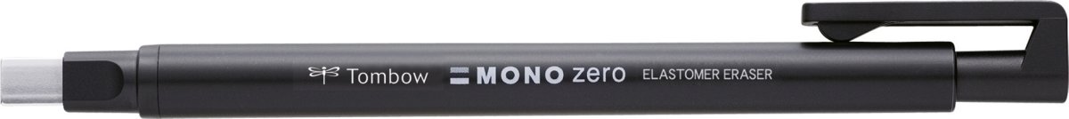 Tombow Mono Zero Viskepen | Firkantet | Sort