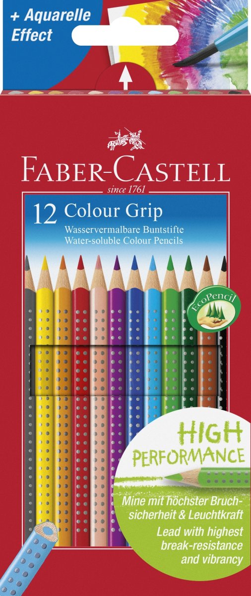 Faber-Castell Grip Farveblyanter | 12 farver