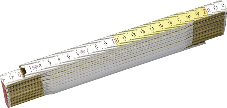 Stanley tommestok, 2 m, træ gul/hvid