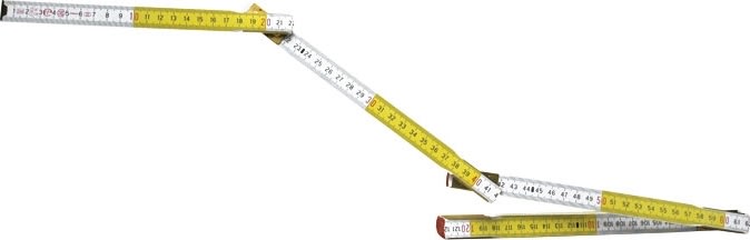 Stanley tommestok, 2 m, træ gul/hvid