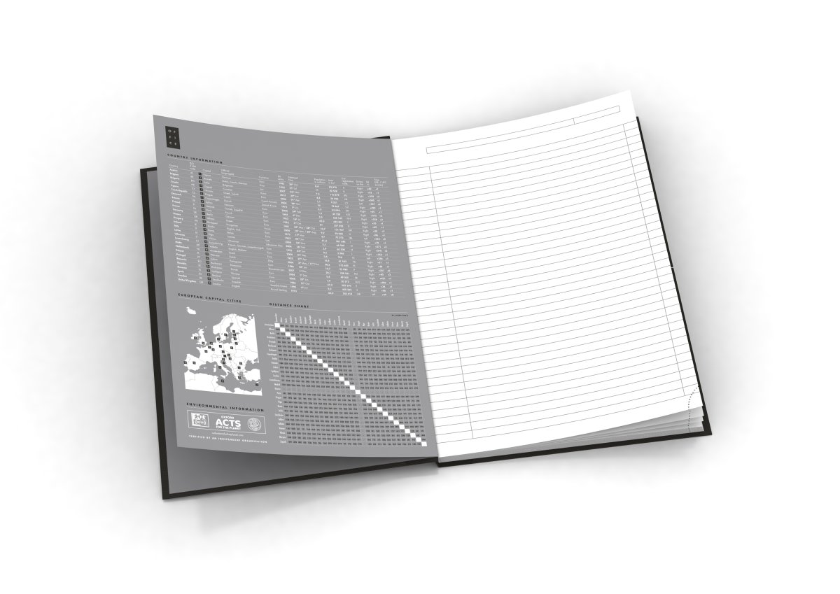 Oxford Smart Black Notesbog A4 | Linjeret