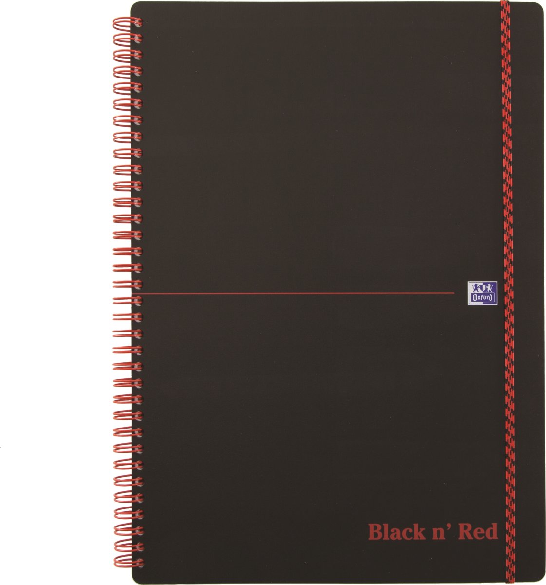 Oxford Black n'Red Spiralbog | A4 | Kvadreret