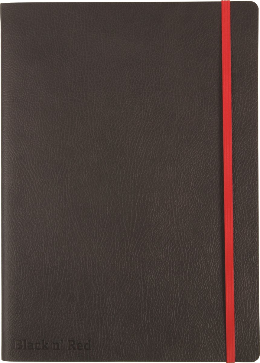 Oxford Black n'Red Soft Notesbog B5, linjeret
