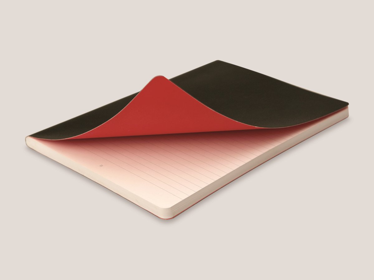 Oxford Black n'Red Soft Notesbog | A5 | Linjeret