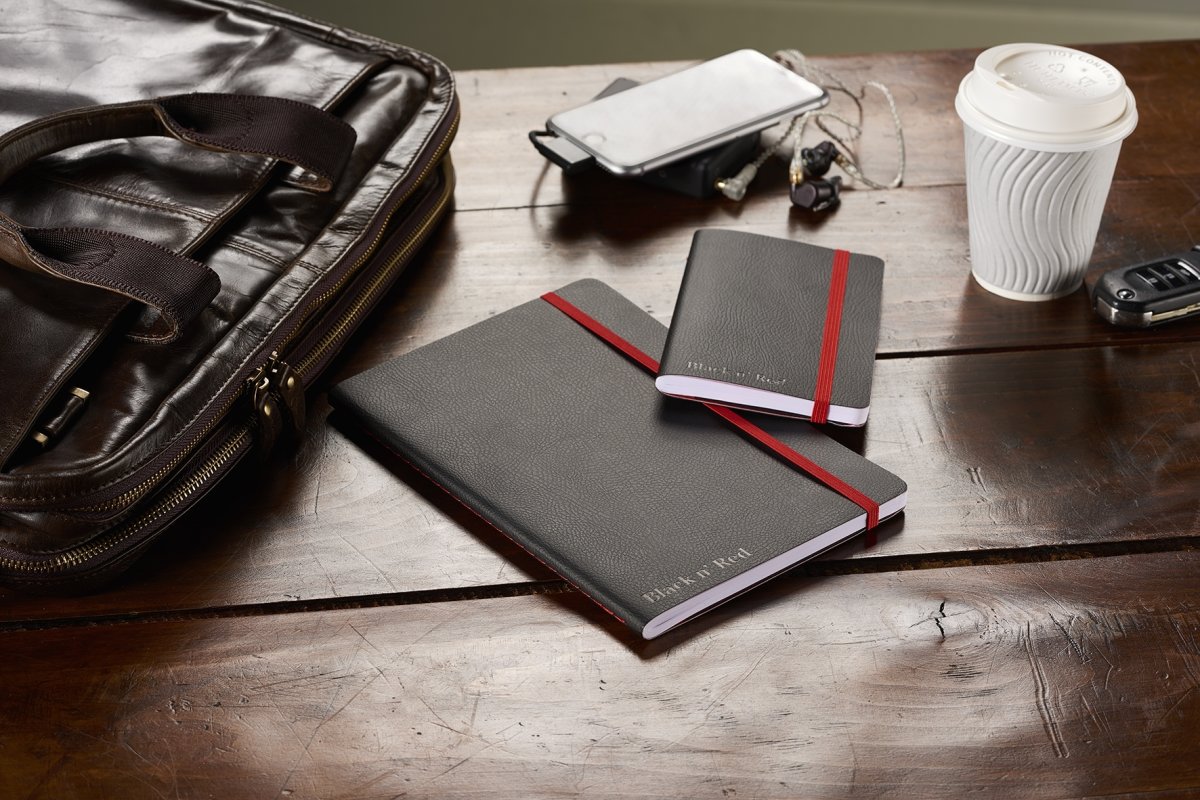 Oxford Black n'Red Soft Notesbog | A5 | Linjeret