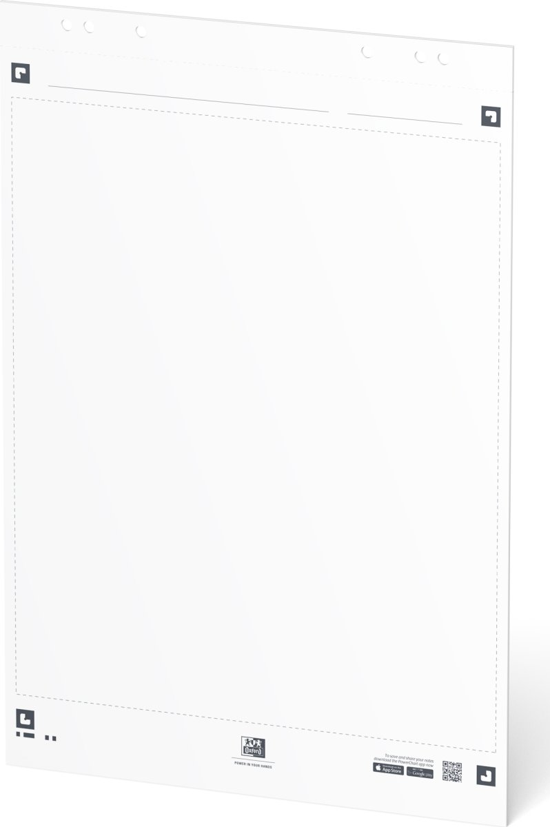 Oxford SC Flipoverpapir, blank, 65x80cm, 20ark