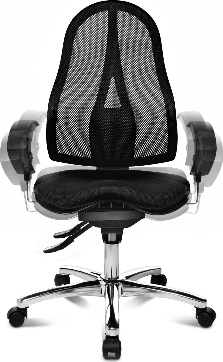 DEMO: Sitness kontorstol med netryg, sort