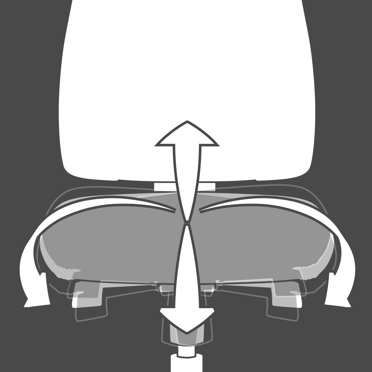 DEMO: Sitness kontorstol med netryg, sort