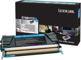 Lexmark X748 lasertoner (prebate), cyan, 10000s
