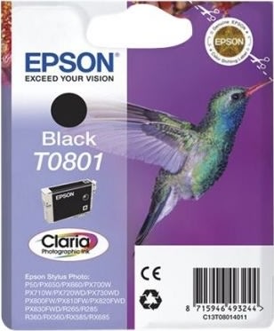 Epson Claria T0801 blækpatron, sort, blister