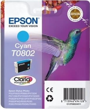 Epson Claria T0802 blækpatron, cyan, blister