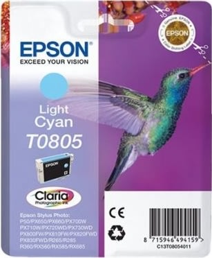 Epson Claria T0805 blækpatron, lys cyan, blister