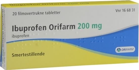Ibuprofen Tabletter, 200 mg, 20 stk. Orifarm