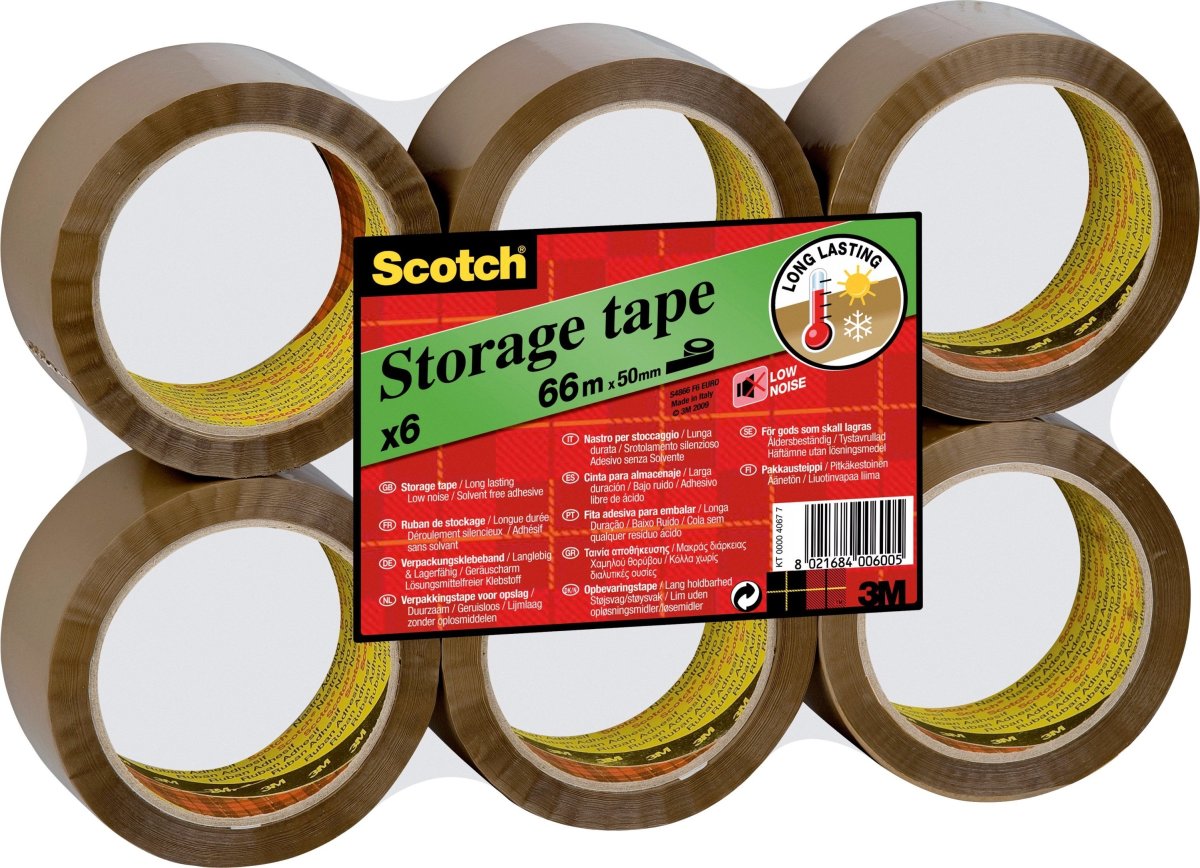 3M Scotch Pakketape LN | PP | 50mm x 66m | Brun