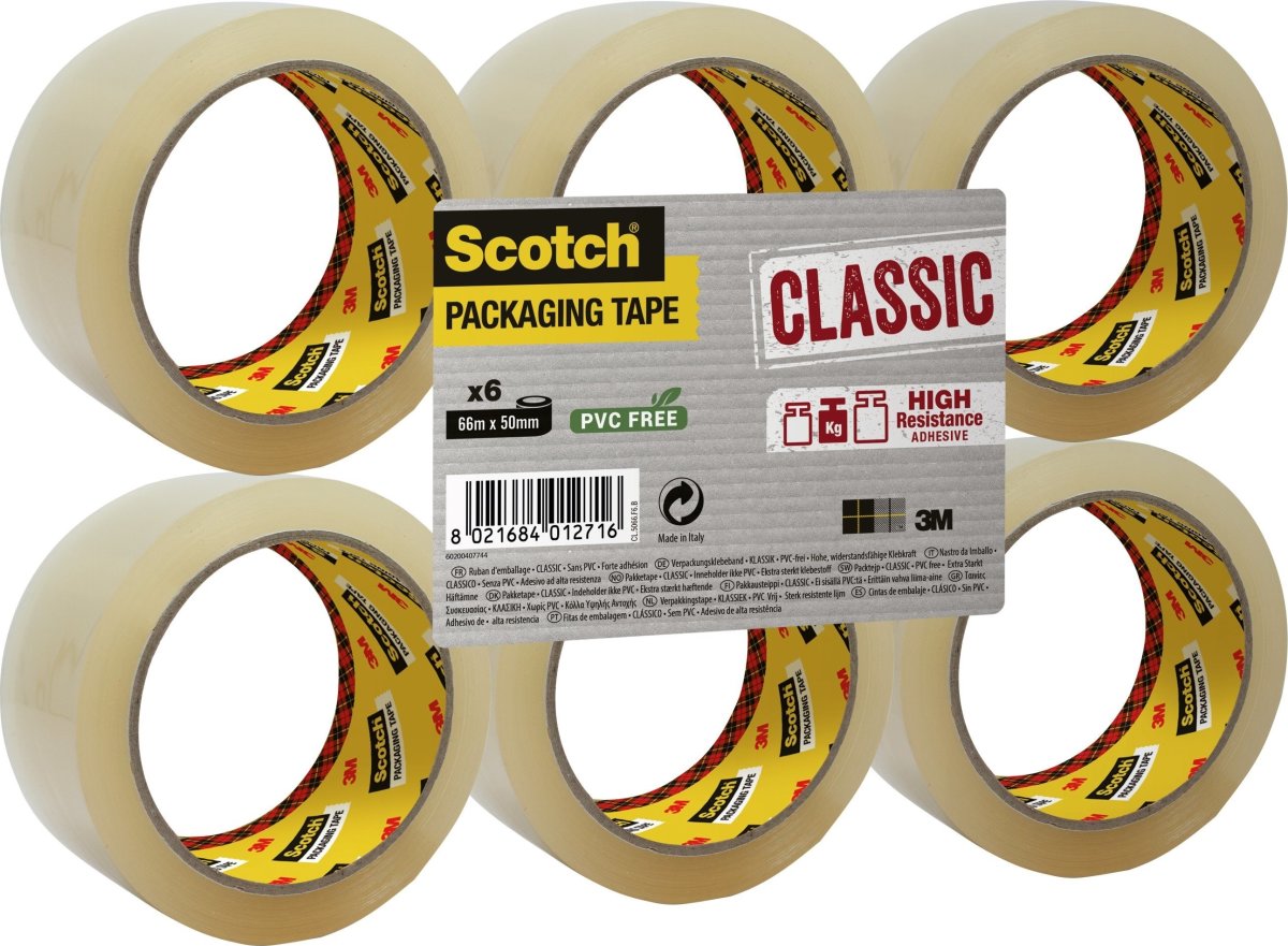 3M Scotch Pakketape | PP | 50mm x 66m | Klar