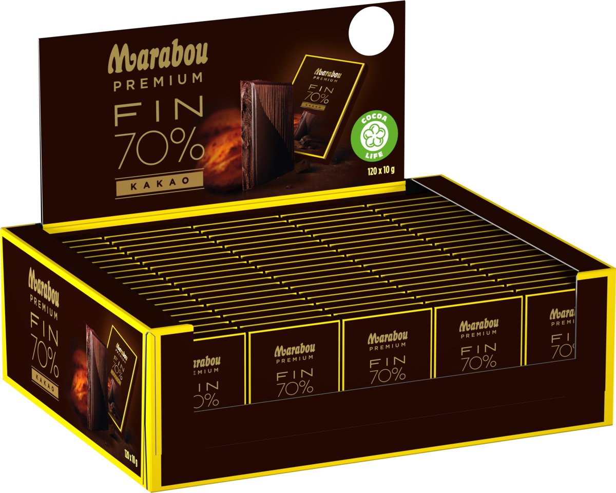 Marabou Premium Dark Chokolade mini, 120 á 10 g